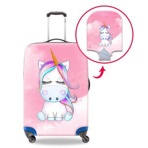 Factory Direct Wholesale Cute Unicorn Print Luggage Protective Cover For 18-30 Inches Case On Suitcases Women Rain Dustproof Suitcase Covers