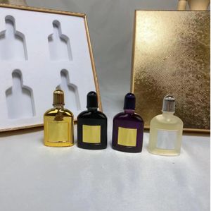 Factory Direct Women Men Parfum Gift Sets 4*10 ml Zwarte orchidee Grijs Vetiver Golden Purple Bottle fluweel fluweel orchidee Parfum Langdurige geur 4 in 1 kit