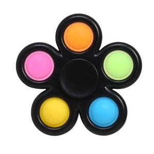 Factory direct regenboog kleur fidget vinger spinner push bubble kinderen feest gunsten stress reliëf speelgoed voor angst sensorische reliever stress volwassen kinderen speelgoed 076