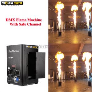 2-stcs/lot single-way podium vlamwerper 2ch DMX Fire Machine Spray 3M High Stage Flame Effect Machine voor DJ Disco Club Concert Eerste Safe Channel Anti Tipping Device