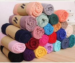 Fabriek Direct Solid Shawl Wrap vrouwen Meisjes Dames Sjaal Zachte Sjaals Pasgeboren Aden Anais Inbakeren dekens 180x85 cm