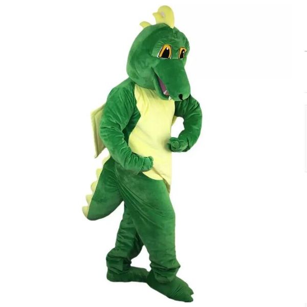 Fábrica caliente dinosaurio verde dragón mágico trajes de la mascota para adultos circo navidad traje de Halloween traje de disfraces