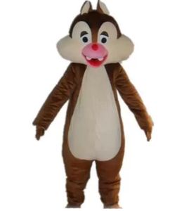 Factory Hot New A Brown Chipmunk Mascot Costume met een rode mond voor volwassenen om te dragen