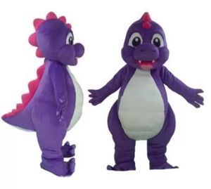 Factory Hot Nieuwe Purple Dino Dinosaur Mascot Costume Suit voor volwassenen om te dragen te koop