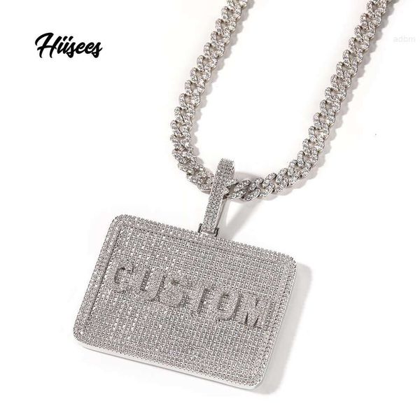 Collier à maillons cubains en diamants Cz pour hommes, bijoux fins, personnalisé, Hip Hop, pendentif avec nom et lettre, offre spéciale d'usine