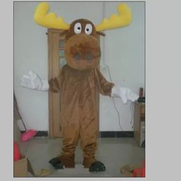 Factory Hot The Head Brown Moose Mascot Costume voor Chrismtas voor volwassenen om te dragen