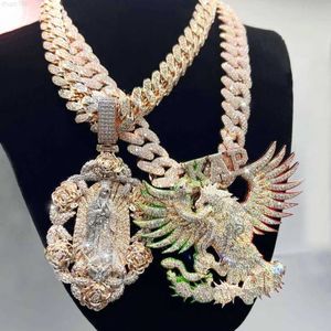 Fabriek initiële hanger Iced Out sieraden vergulde Vvs Moissanite diamanten Cubaanse ketting 3D aangepaste naam hip hop brief hanger