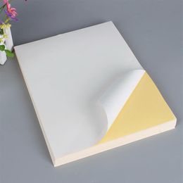 Étiquettes d'usine A4 papier autocollant auto-adhésif brillant blanc mat blanc autocollant papier étiquette papier d'impression 100 feuilles286S