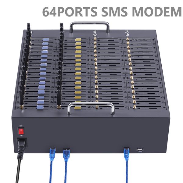 Usine bas prix 2g gsm modem sms roulette SMS Modem 64 ports 64 cartes sim sms dispositif d'envoi machine