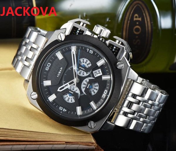 usine Hommes Auto Date Multiple Fuseau Horaire montre Militaire Hommes Montres 50mm Grand Cadran En Acier Inoxydable Mode De Luxe Montre-Bracelet reloj de lujo