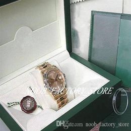 Factory Men Watch 2813 Mouvement automatique Classic 36 mm jaune Champagne en diamant Champagne 118238 Wristwatch avec boîte d'origine divi240s