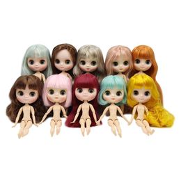 Fabriek Middie Blyth Doll 20cm Joint Body Frosted of Glossy Face Make Soft Hair DIY Toys Gift met gebaren LJ201031