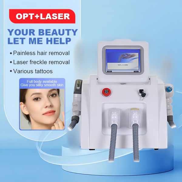 Usine multifonctionnelle IPL OPT épilation permanente laser 2 en 1 rajeunissement de la peau ND YAG laser tatouage pigment enlever la machine de beauté