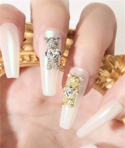 Usine Nail Art Décorations Antique Argent Plaqué Or Mignon Ours Poupée À La Main Chaussures Charmes Pendentif DIY pour Bracelet Collier Charme