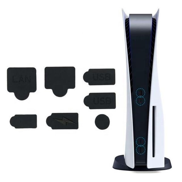 Nuevo producto de venta caliente de fábrica Play Station 5 Game Console Host Dust Plug Set Protector Accesorios