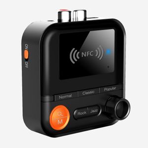 Récepteur de musique Bluetooth NFC d'usine, haut-parleur de voiture AUX/RCA, récepteur Bluetooth 5.2, cinq EQ