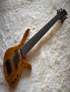 Factory Orange 7 Strings Electric Bass Guitar met mahonie bodyblack hardwaresmap graan veneercan worden aangepast 4205050