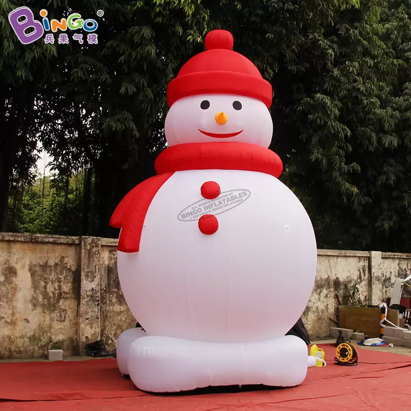 Factory Outlet 12mh (40 pés) Manomla de neve inflável decorativa explodir modelos de publicidade de desenhos animados de Natal para decoração de eventos de festas ao ar livre esporte