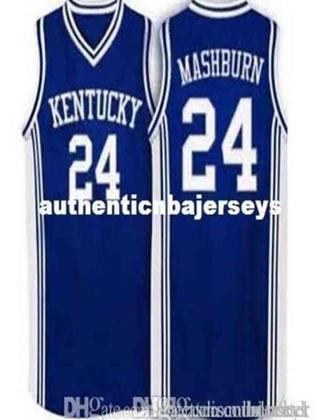 Factory Outlet 24 Jamal Mashburn Kentucky Wildcats Maillots de basket-ball broderie cousue personnalisée n'importe quelle taille et nom J1943238
