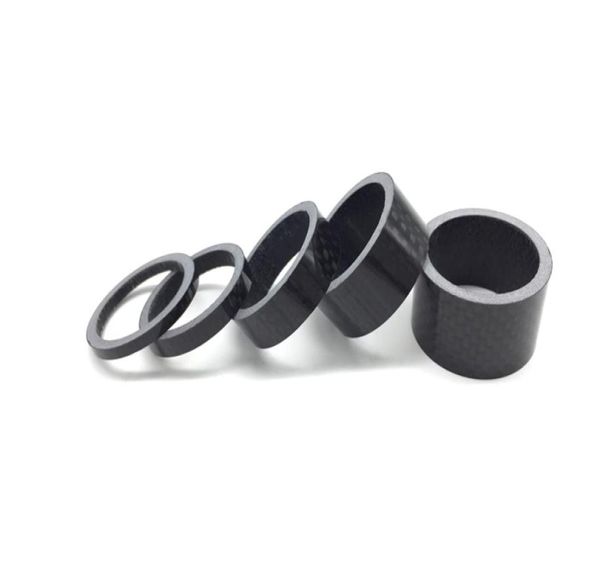 Sortie d'usine 5 pièces rondelle en Fiber de carbone vélo vélo casque tige entretoises Kit pour vélo Fix Refit 5 forme 3mm 5mm 10mm 15mm 20mm6288384