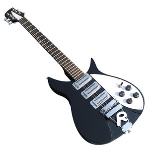 Factory Outlet-6 snaren zwarte elektrische gitaar met palissander fretboard, korte schaallengte