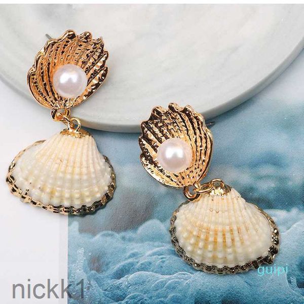 Sortie d'usine 70% de réduction 2021 Tendance Nouvelle coquille de perle naturelle Vent frais Super Fée Personnalité Boucles d'oreilles à la mode Jo2q CGKK