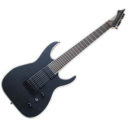 Factory Outlet-8 snaren matte zwarte elektrische gitaar met palissander fretboard, 24 frets, aangepaste kleur en logo beschikbaar