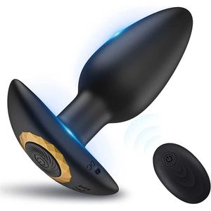 enchufe de fábrica Vibrador anal Próstata Efgove Silicona Recargable Butt Plug Vibración con modos de vibración Juguetes sexuales para adultos para hombres, mujeres y parejas