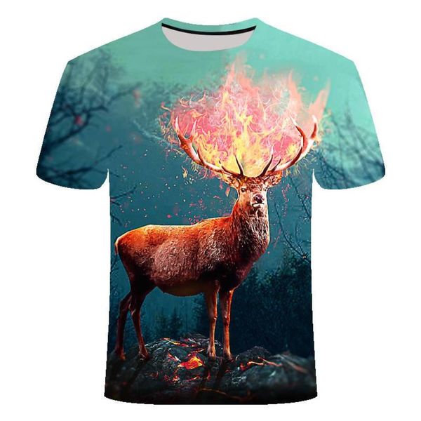 Outlet d'usine Big Yards Nouvelle marque de mode Tshirt Flaming Menwomen Summer 3D Tshirt Print Angel T-shirt Tops Tee Skull Head Shir6231762