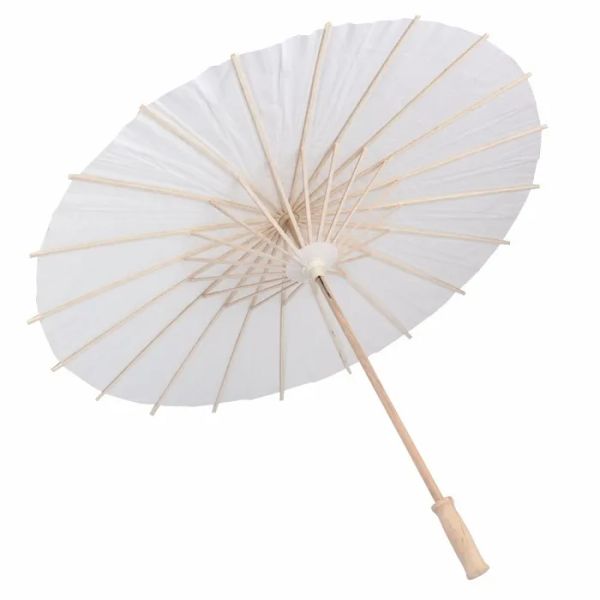 parasols de mariage de mariage sortie d'usine Parapluies en papier blanc Mini parapluie artisanal chinois 4 Diamètre: 20,30,40,60cm parapluies de mariage pour la vente en gros