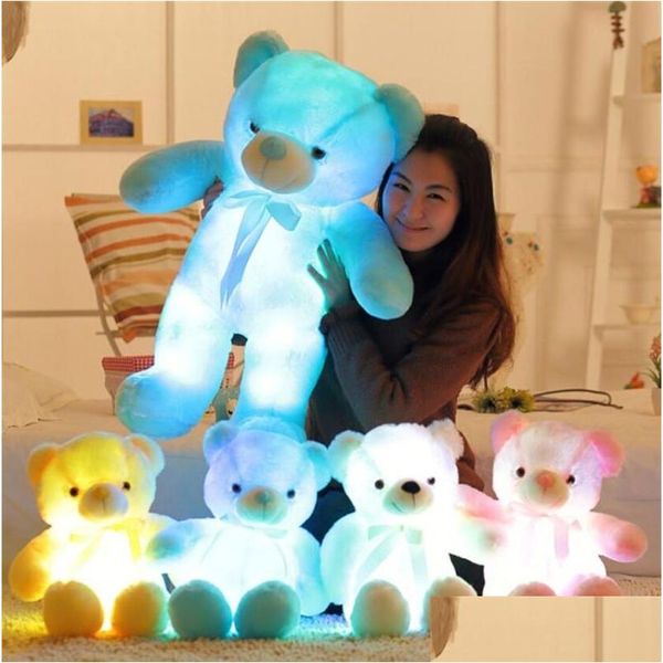 Usine Sortie Couleur Glowing Teddy Bear P Poupée Jouet Kawaii Glowingp Enfants Cadeau De Noël Ups Drop Livraison Dhlih