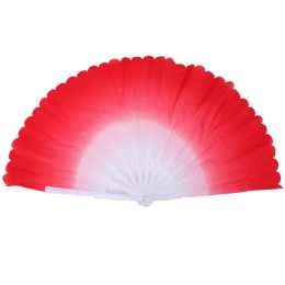 Magasin d'usine Fans de danse Fashion Gradient Color Chinese Real Silk Dance Veil Fan KungFu Belly Dancing Fans For Wedding Party Gift Favor Ou Stage Show