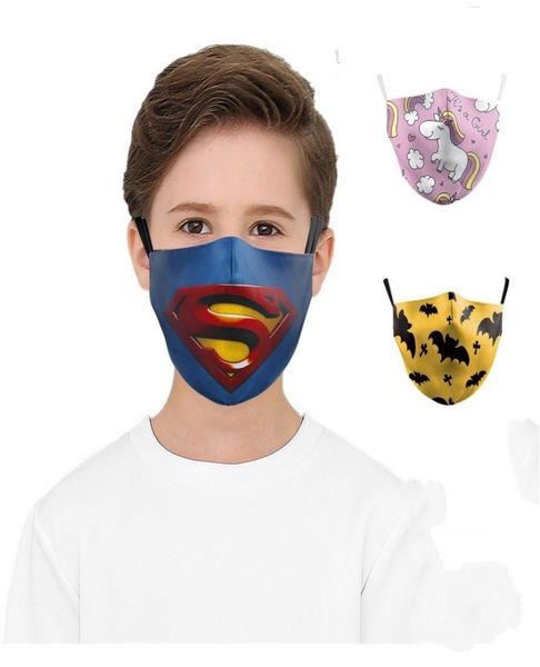 Factory Outlet DHL Enfants Licorne Imprimer Masque facial anti-poussière anti-poussière cyclisme sport bouche couverture respirant masques lavables 6331400