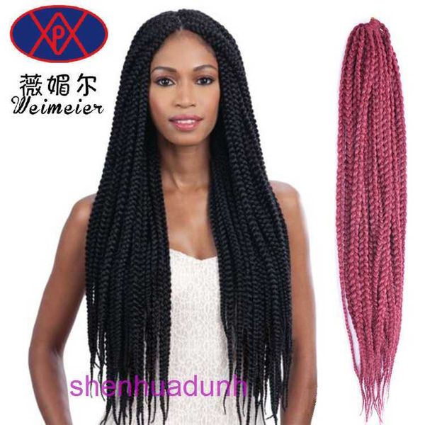 Factory Outlet Fashion Wig Hair Online Shop 18 Sénégal Boîte tresse Triple tresse 90g 20 pièces / pack