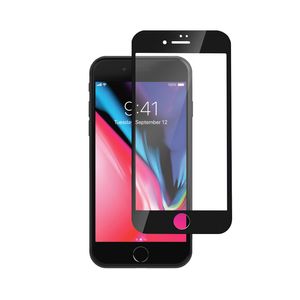 Protecteur d'écran à couverture complète pour iPhone 8 7 SE3, en verre trempé, dureté 9H, 2,5D Radian, qualité supérieure, avec emballage de vente au détail
