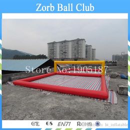 Terrain de volleyball gonflable de sortie d'usine/terrain de volleyball flottant de l'eau à vendre jeux gonflables de l'eau