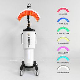 Factory Outlet LED Red Light Therapy Apparaat fotodynamische PDT Jet Peel PDT Therapys Mask Beauty Machine Acne Wrinkle Removal Draai Wit vast