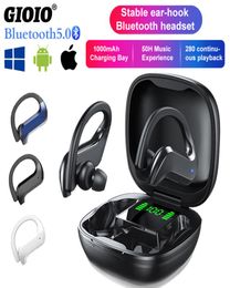 Factory Outlet MD03 TWS Draadloze Bluetooth-hoofdtelefoon Stabiele oorhaak Aanraakbediening Digitaal display Sportoordopjes9433439