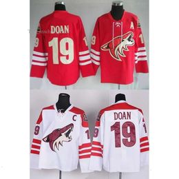 Factory Outlet Hommes Pas Cher Phoenix Coyotes 19 Shane Doan Rouge Blanc Noir Nouveau Style Ed Pleine Broderie S Maillots De Hockey Sur Glace 1013