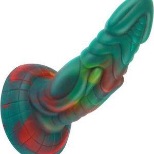 Factory Outlet Realistische Dragon Dildos Sex Kleurrijke dildo met grote zuignap