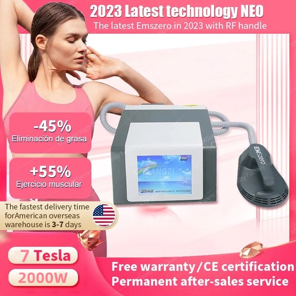 Máquina moldeadora de cuerpo gordo, electroimán portátil Emszero, excitaciones musculares, DLS-EMSLIM RF de un solo mango, salida de fábrica