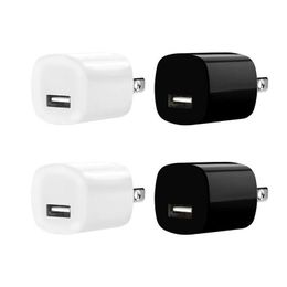 Universal 5V 1A US Wall Charger USB Plug Telefoonadapter Mini Portable Power Adapters voor Samsung iPhone 5 6 7 8 X Android -telefoon mp3
