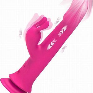 magasin d'usine Thrushing Rabbit Vibromasseur femme adulte jouet clitoridien G-point vibrateur vibrations de poussée modes de rotation et gode à ventouse en silicone