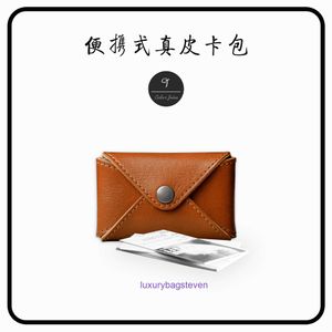 Outlet de fábrica Venta al por mayor Hremms Kelyys Bolsas de asas a la venta Titular de la tarjeta de visita de piel de vaca de capa superior bolso simple para hombre a prueba de regalo color sólido italiano con logotipo real