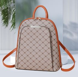 Factory Outlet Women's Backpacks Classic Imprime-Handbags Fashion Hands Sachage de loisirs Sac à dos en cuir collégial