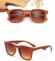 Factory Outlets European and American Retro Sunglasses Trend Zonnebril Wild Wood Grain Outdoor Bril Sunglasses 4 Color Free Send DHL