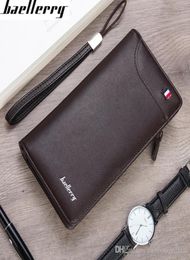 Factory Own Brand Men Sac Simple New Mens Long Wallet Multifonctional Leather Handheld Wallet Retro Wild Business Hold Wallet2172295