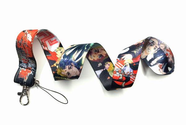 Prix d'usine 100 pièces Tokyo Revengers Anime lanière porte-clés sangle de cou clé caméra ID téléphone chaîne pendentif Badge fête cadeau accessoires en gros