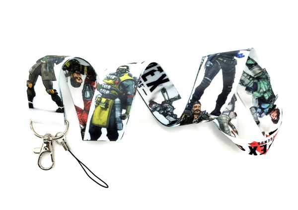 Prix ​​d'usine 100 pièces jeu dessin animé Anime Lanyard Key Chain Neck Strap Key Came Camera Téléphone String Pendant Badge Party Gift Accessoires en gros