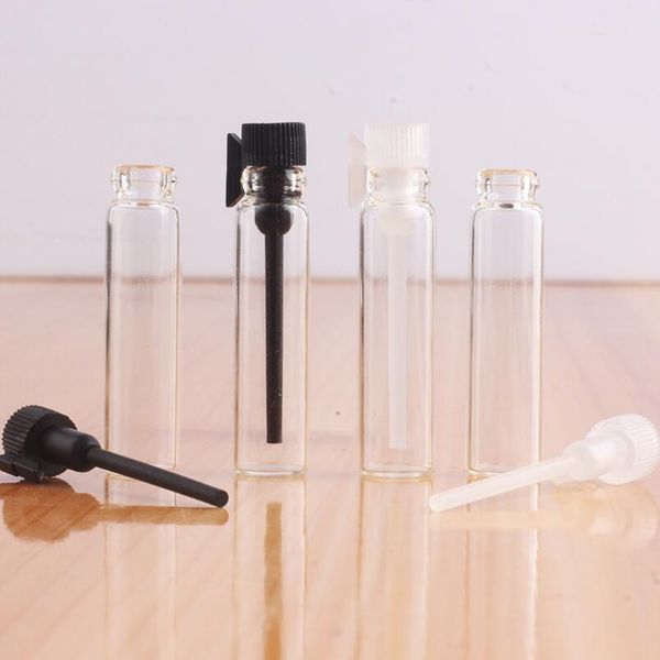 Precio de fábrica 10000 unids / lote 1 ML Mini viales de perfume de vidrio, viales de muestra de perfume, botellas de vidrio de 1 ml para aceites esenciales Parfume LX6904